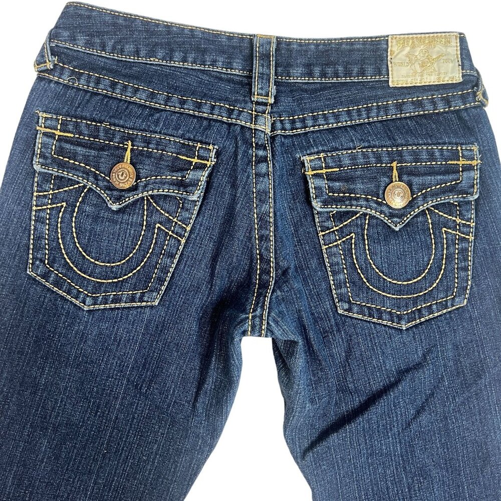 True Religion Women's "Joey Big T" Flare Bootcut Jeans Size 27‎